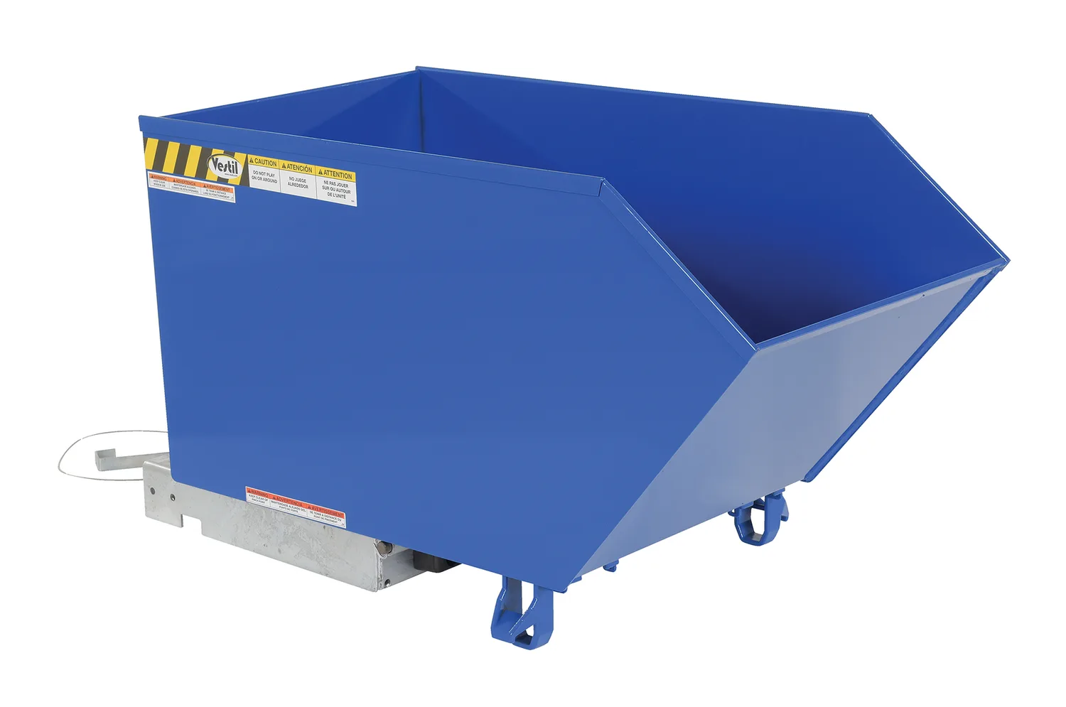 Vestil H-50-LD h style - low profile 90 degrees self-dumping steel hopper