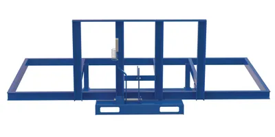 Vestil H-FBOD-4896-2 flat open side hopper shown from an alternate angle