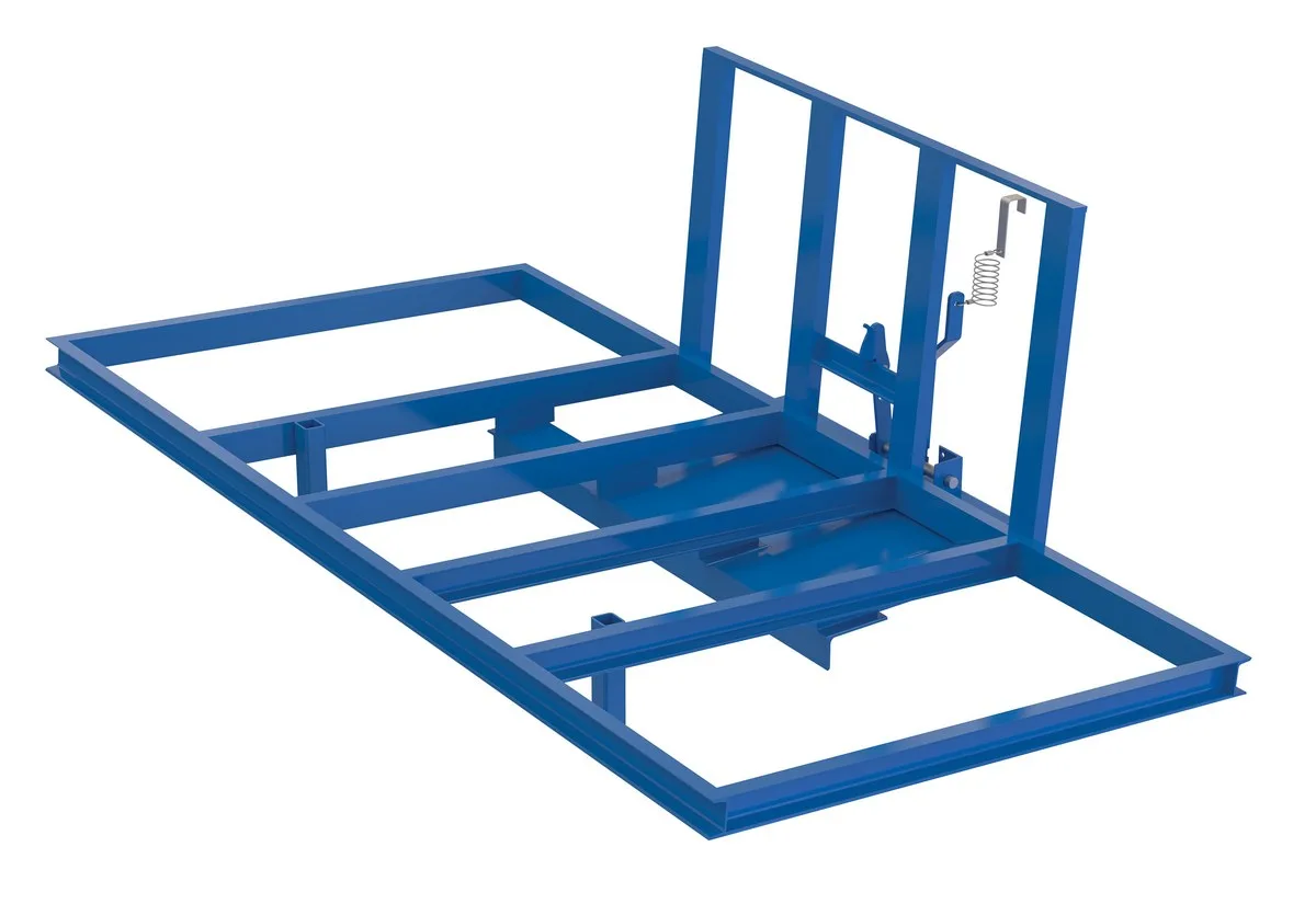 Vestil H-FBOD-4896-2 flat open side hopper