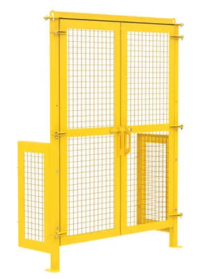Vestil Steel Hydraulic Box Dumper Gate 25-1/2 In Length x 92 In Height Yellow