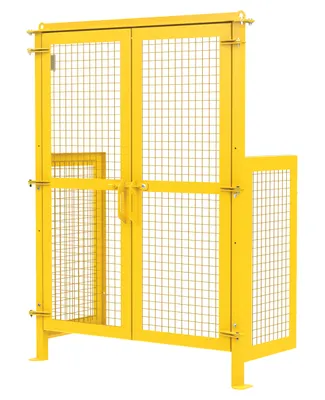 Vestil Steel Hydraulic Box Dumper Gate 33-1/4 In Length x 92 In Height Yellow