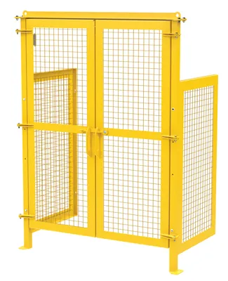 Vestil Steel Hydraulic Box Dumper Gate 41-1/2 In Length x 92 In Height Yellow
