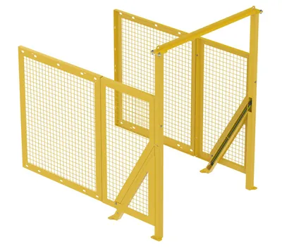 Vestil Factory Installed Steel Hydraulic Box Dumper Safety Light Curtain Option Yellow
