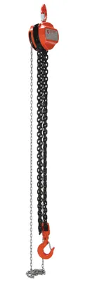 Vestil Steel Manual Chain Hoist 10 Ft. Lift 10,000 Lb. Capacity Orange