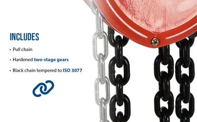 Vestil HCH-10-15 hand chain hoist feature highlights