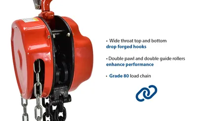 Vestil HCH-10-15 hand chain hoist feature highlights