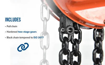 Vestil HCH-2-15 hand chain hoist feature highlights