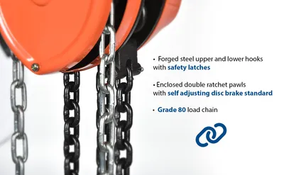 Vestil HCH-2-15 hand chain hoist feature highlights