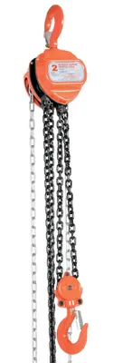 Vestil Steel Manual Chain Hoist 15 Ft. Lift 4,000 Lb. Capacity Orange
