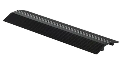 Vestil Aluminum Extruded Hose and Cable Crossover 24 In. Length Black