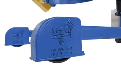 Vestil HDC-305-60 portable hydraulic drum carrier rotator boom shown from an alternate angle