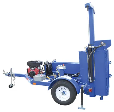 Vestil Steel Mobile Gasoline Powered Drum Crusher 138-3/8 In. x 83-1/4 In. x 105-5/8 In. Blue