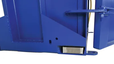 Vestil HDC-905-DPN hydraulic drum crusher compactor shown from an alternate angle