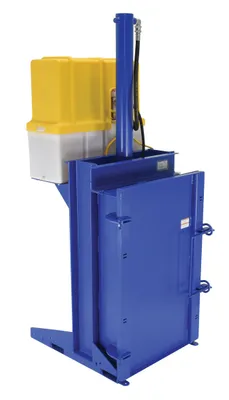 Vestil Steel Hydraulic Drum Crusher and Compactor 208 Volt Three Phase 38,000 Lbs. Crushing Force Blue