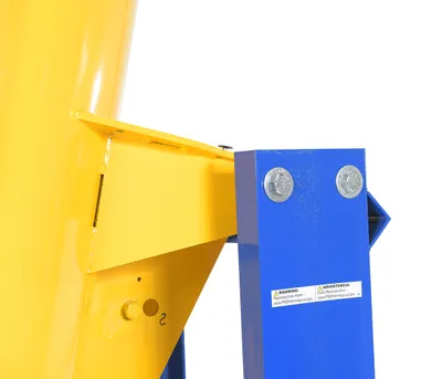 Vestil HDD-48-10-P hydraulic drum dumper shown from an alternate angle