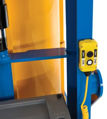 Vestil HDD-60-10-S hydraulic drum dumper shown from an alternate angle