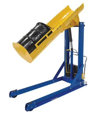 Vestil HDD-72-10-P hydraulic drum dumper shown from an alternate angle