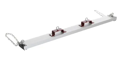 Vestil Steel Forklift Heavy Duty Sweeper Magnet 60 In. Sweep Width 120 Lb. Capacity Silver
