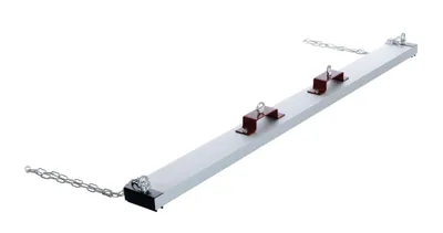 Vestil Steel Forklift Heavy Duty Sweeper Magnet 70 In. Sweep Width 130 Lb. Capacity Silver