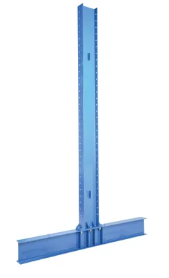 Vestil Steel Heavy Duty Double Sided Cantilever Uprights for 42 and 48 In. Arms 12 Ft. 27,800 Lb. Capacity Blue