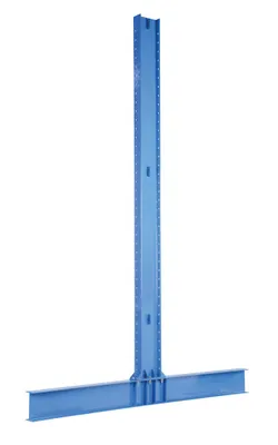 Vestil Steel Heavy Duty Double Sided Cantilever Uprights for 42 In. and 48 In. Arms 8 Ft. 27,400 Lb. Capacity Blue