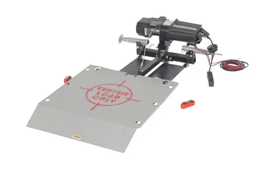 Vestil Steel 12 Volt DC Power Connection Hitch Lift 25 In. x 28 In. 550 Lb. Capacity Silver