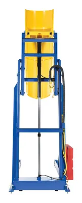 Vestil HLD-116-10-P lift-and-dump hydraulic drum dumper shown from an alternate angle