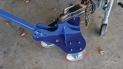 Vestil HM-3W2K-B200 hitch trailer mover shown from an alternate angle