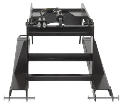 Vestil HMG-35-4 fork truck grapple attachment shown from an alternate angle