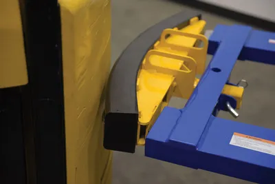 Vestil HOOK-BASE-32-RPB-2 push bumper shown from an alternate angle