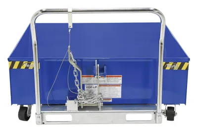 Vestil HOP-LP low profile parts hopper shown from an alternate angle