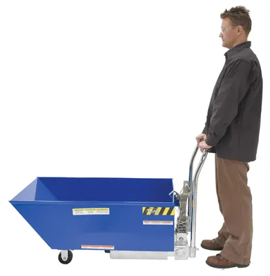 Vestil HOP-LP-N low profile parts hopper shown from an alternate angle