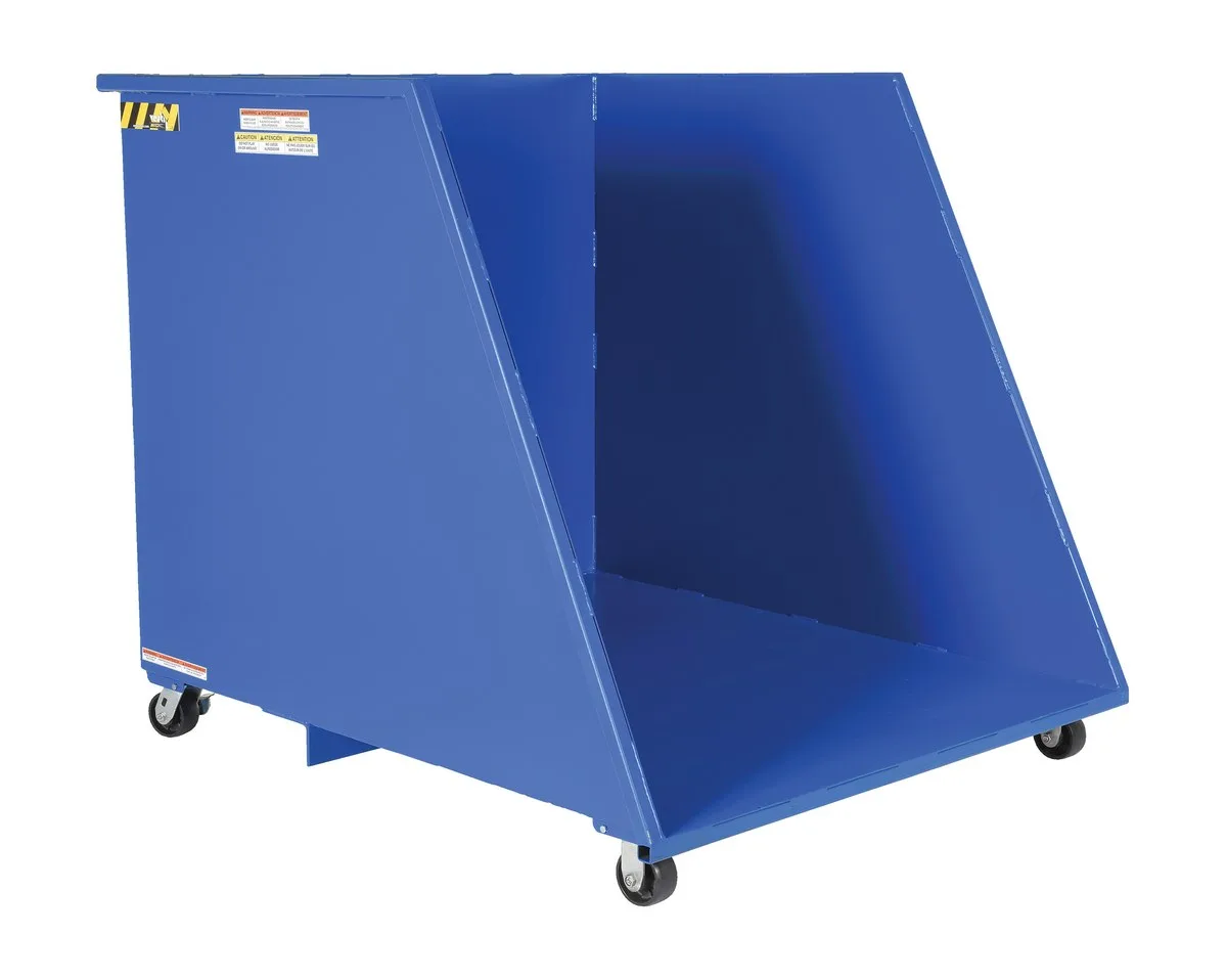 Vestil HOP-OE open ended steel dumping hopper