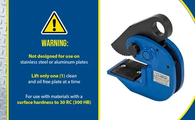 Vestil HPC-20 horizontal plate clamp feature highlights