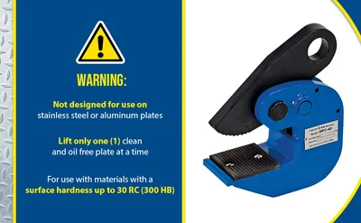 Vestil HPC-40 horizontal plate clamp feature highlights