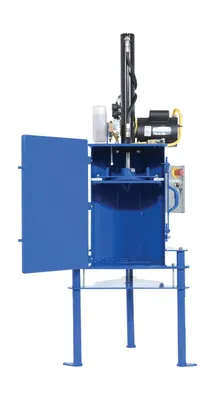 Vestil HPC-405 hydraulic pail crusher shown from an alternate angle