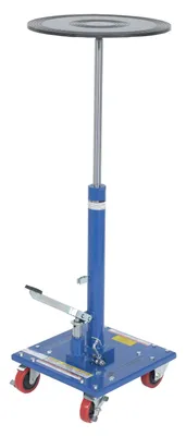 Vestil Steel 18" Round Top Hydraulic Post Table 200 Lb. Capacity Blue