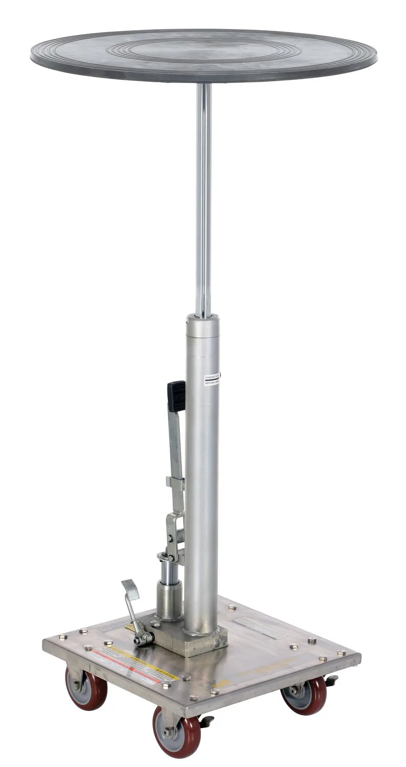 Vestil HT-02-24R-PSS hydraulic post tables w rounded top