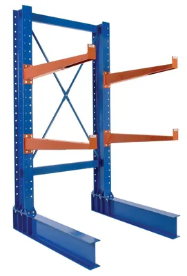 Vestil Steel Heavy Duty Cantilever Rack Kit with 36 In. Arms 8 Ft. Set 32,000 Lb. Capacity Blue