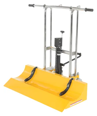 Vestil HYD-ROLL-47-LP roll lifters and transporter shown from an alternate angle