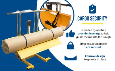 Vestil HYD-ROLL-47-LP roll lifters and transporter feature highlights