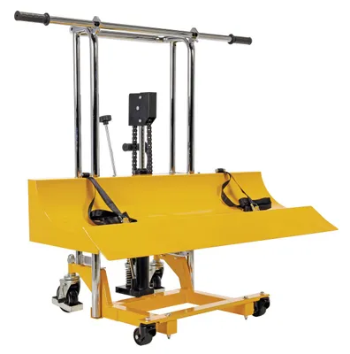 Vestil HYD-ROLL-47 roll lifters and transporter shown from an alternate angle