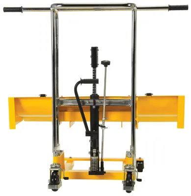 Vestil HYD-ROLL-47 roll lifters and transporter shown from an alternate angle