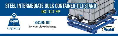 Vestil IBC-TLT-FP ibc tilt stands w fork pocket feature highlights