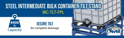 Vestil IBC-TLT-FPL ibc tilt stands w fork pocket feature highlights
