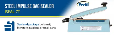 Vestil ISEAL-7T impulse bag sealer feature highlights
