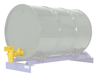 Vestil JDFT manual drum faucet shown from an alternate angle