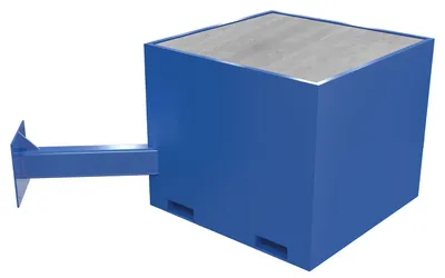 Vestil Steel Offset Concrete Filled Base 36 In. Height For JIB Crane Models Blue