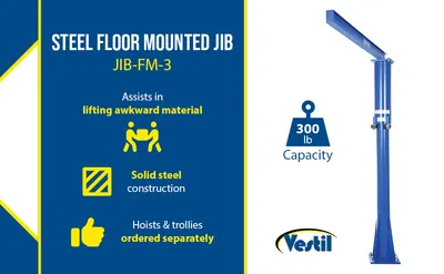 Vestil JIB-FM-3 floor mounted jib feature highlights