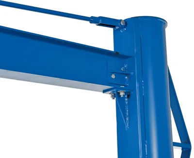 Vestil JIB-P-10-6-6 multi-station transportable jib crane shown from an alternate angle